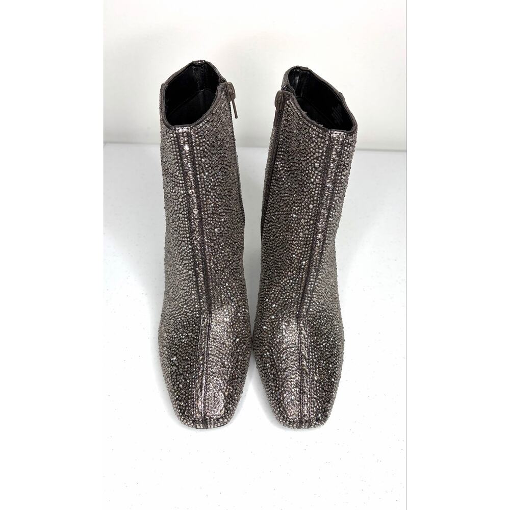 Kelly & Katie Bori Bootie Silver Metallic Sz 8 M EU 39 Glam Nashville Concert